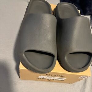 Mens Slate gray Adidas Yeezy slide.
